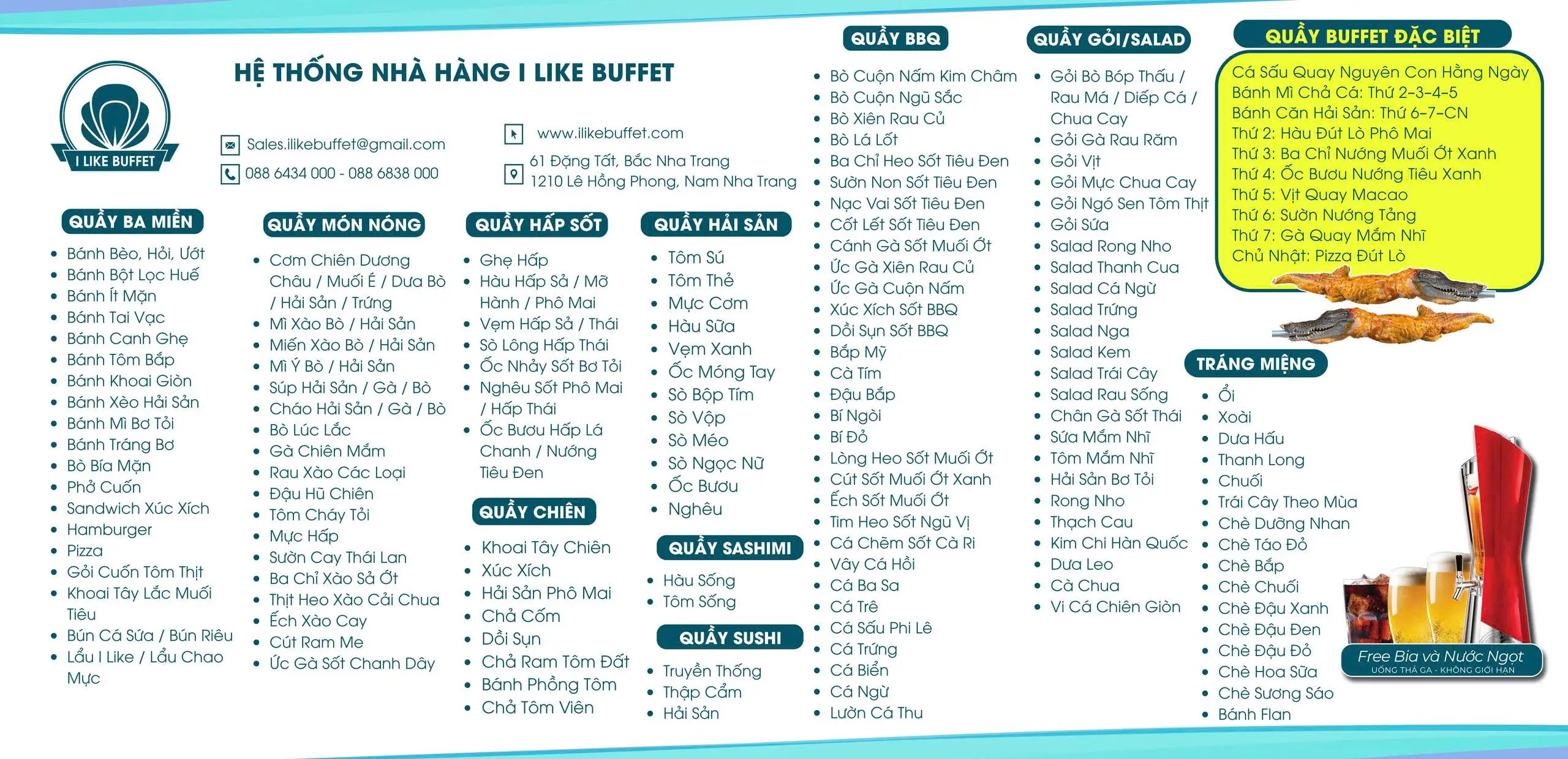 Menu I LIKE BUFFET