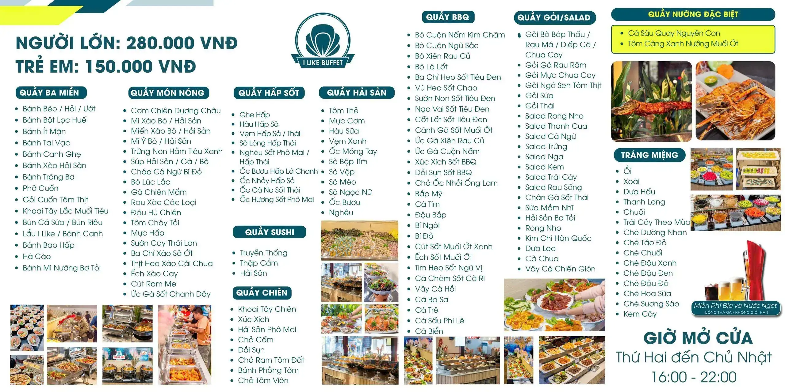 Menu I LIKE BUFFET